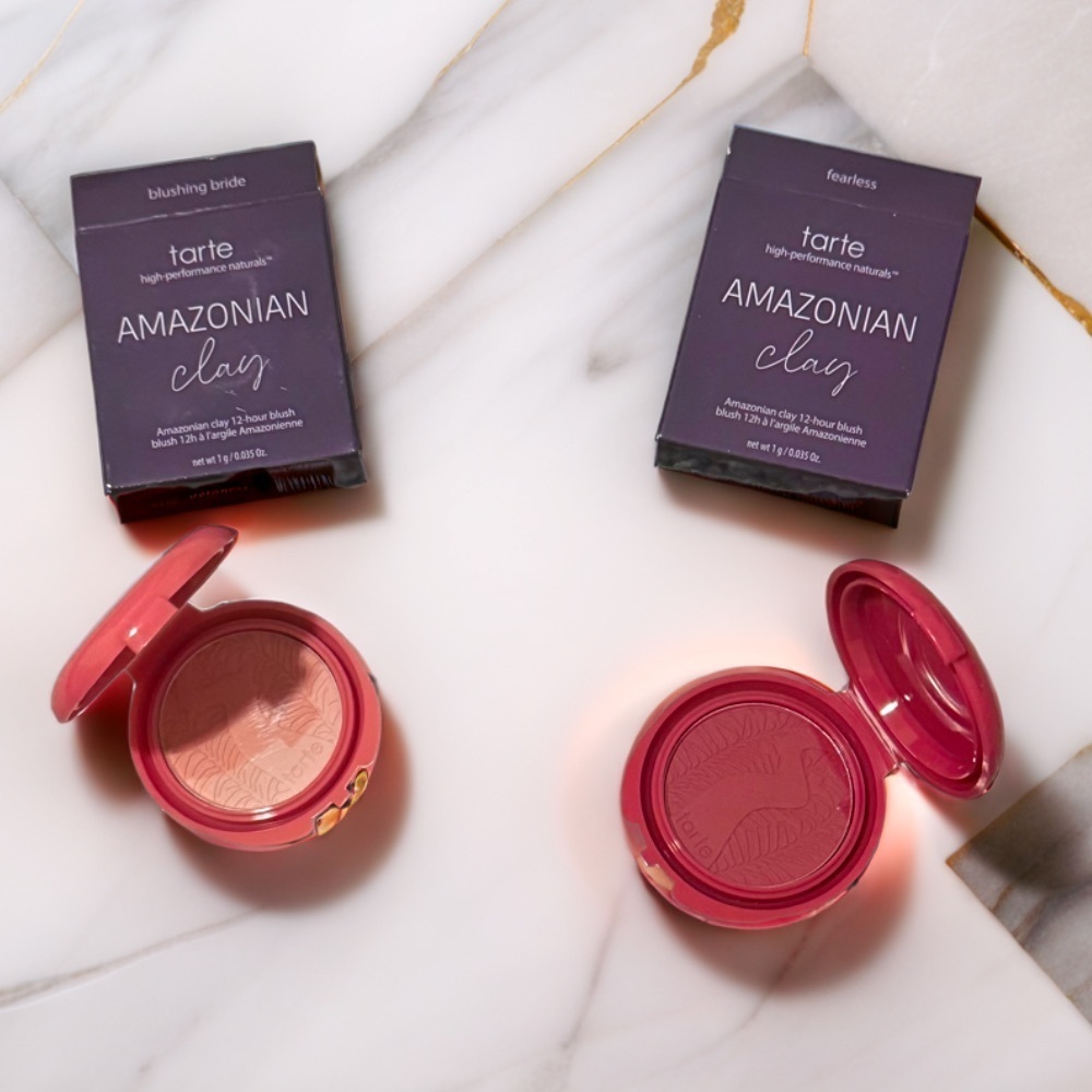 🌿 Tarte Amazonian Clay 12-Hour Blush Minis Set - Blushing Bride & Fearless